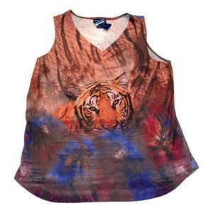 New Made In USA Size 18/20 Blouse Beautiful Tiger